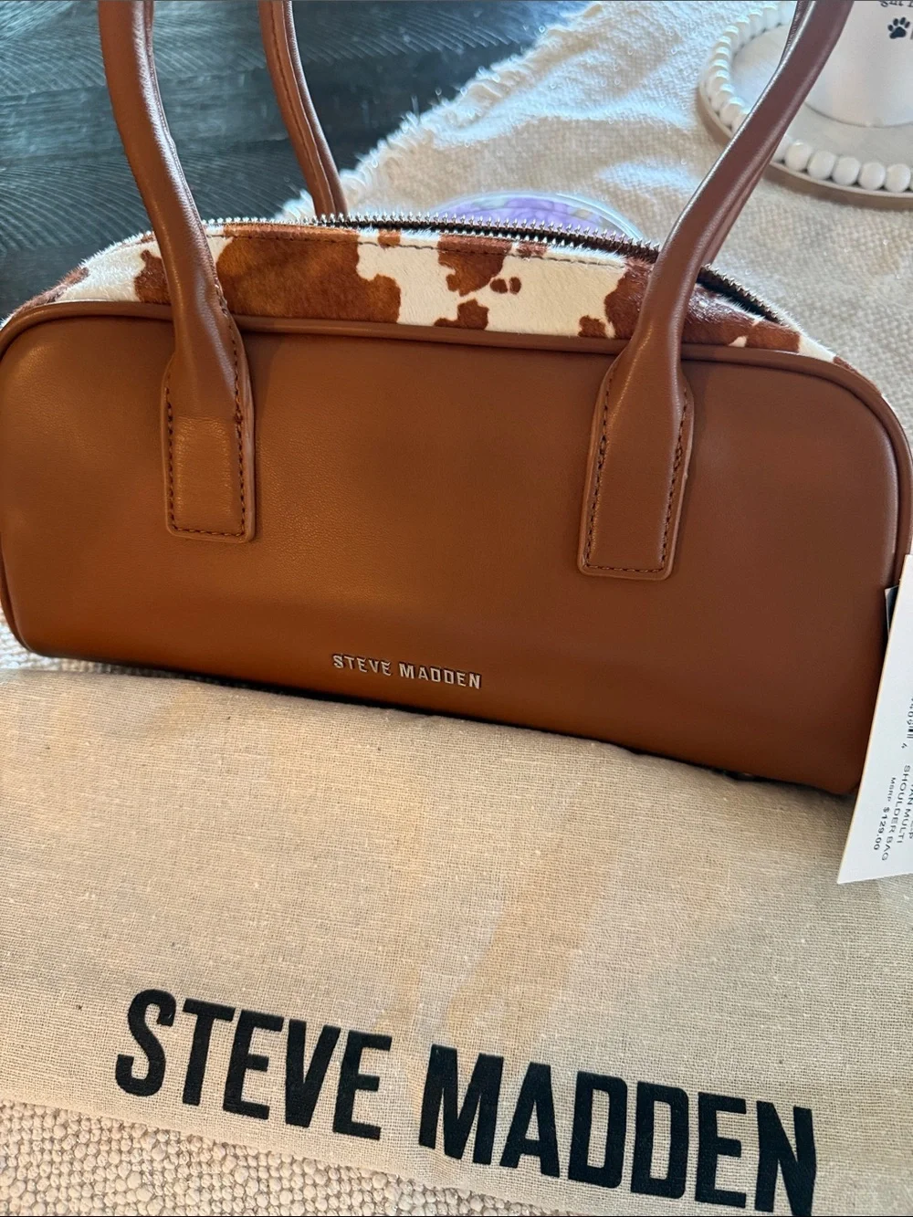 Steve Madden Brown and White Cowhide Women’s bag